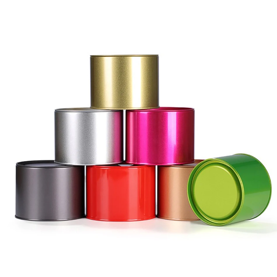 Звездная упаковка 2 унции 60 г винтовые круглые банки металлические жестяные