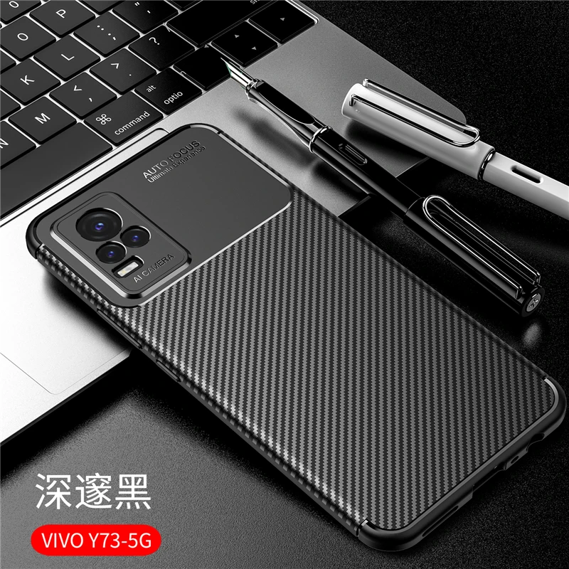 For Vivo Y73 Case Rubber Silicone Carbon Fundas Protective Soft Shell Phone Case For Vivo Y73 Cover For Vivo Y73 5G Case