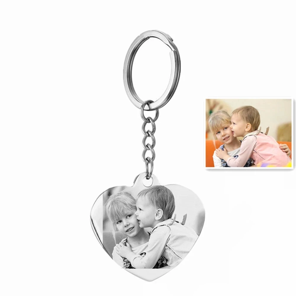 

Personalized Stainless Steel Jewelry Custom Female Trend Lettering Keychain Carving CUSTOM PHOTO KEYCHAIN GIFT