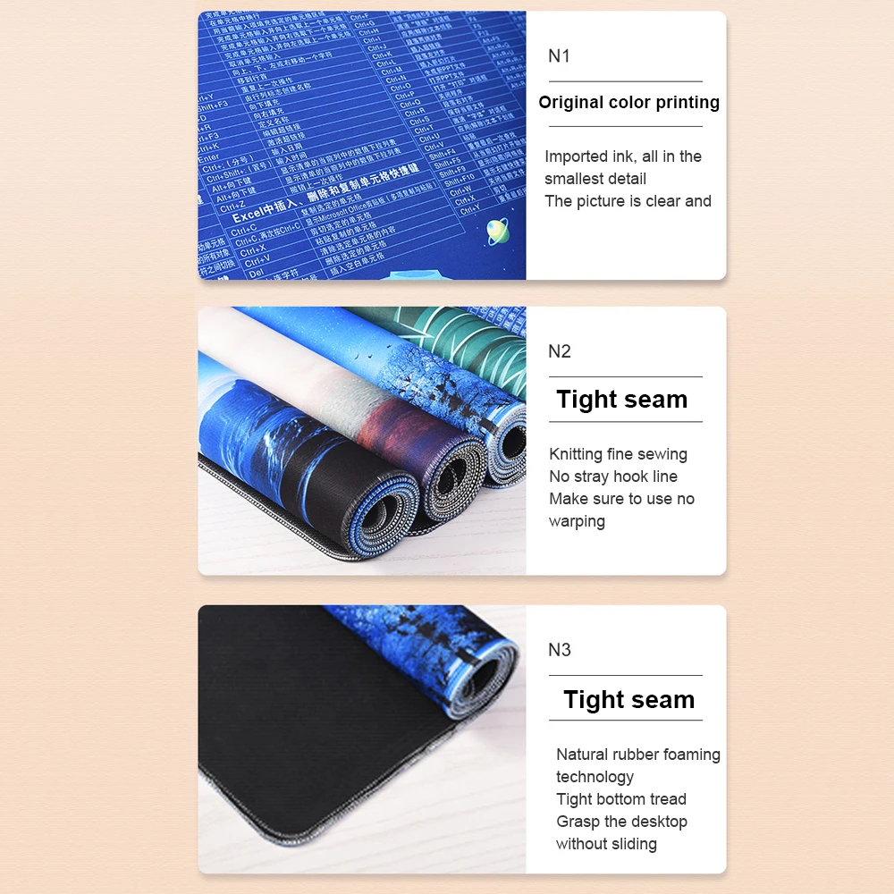 

Extra Large Gaming Mouse Pad Anti-Slip Natural Rubber PC Computer Gamer Mouse Mat 800x300mm and 900x400mm Size