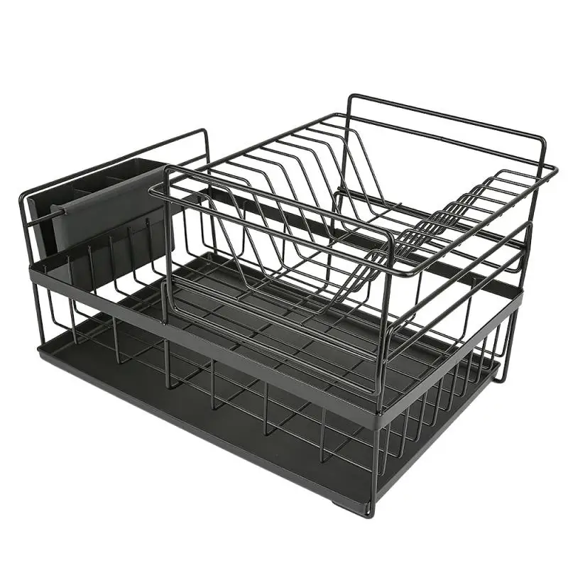 

Kitchen Drain Dish Rack Stainless Steel Kitchen Shelf Fruit Baskets Room Organizer Multifunctional Storage Home Countertop Shelf