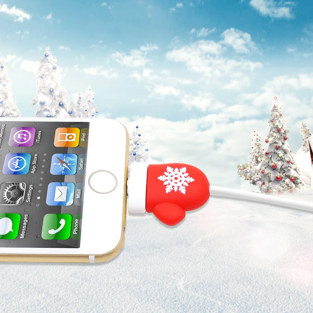 CHIPAL милые животные мультфильм протектор кабеля укусы для iPhone зарядка данных