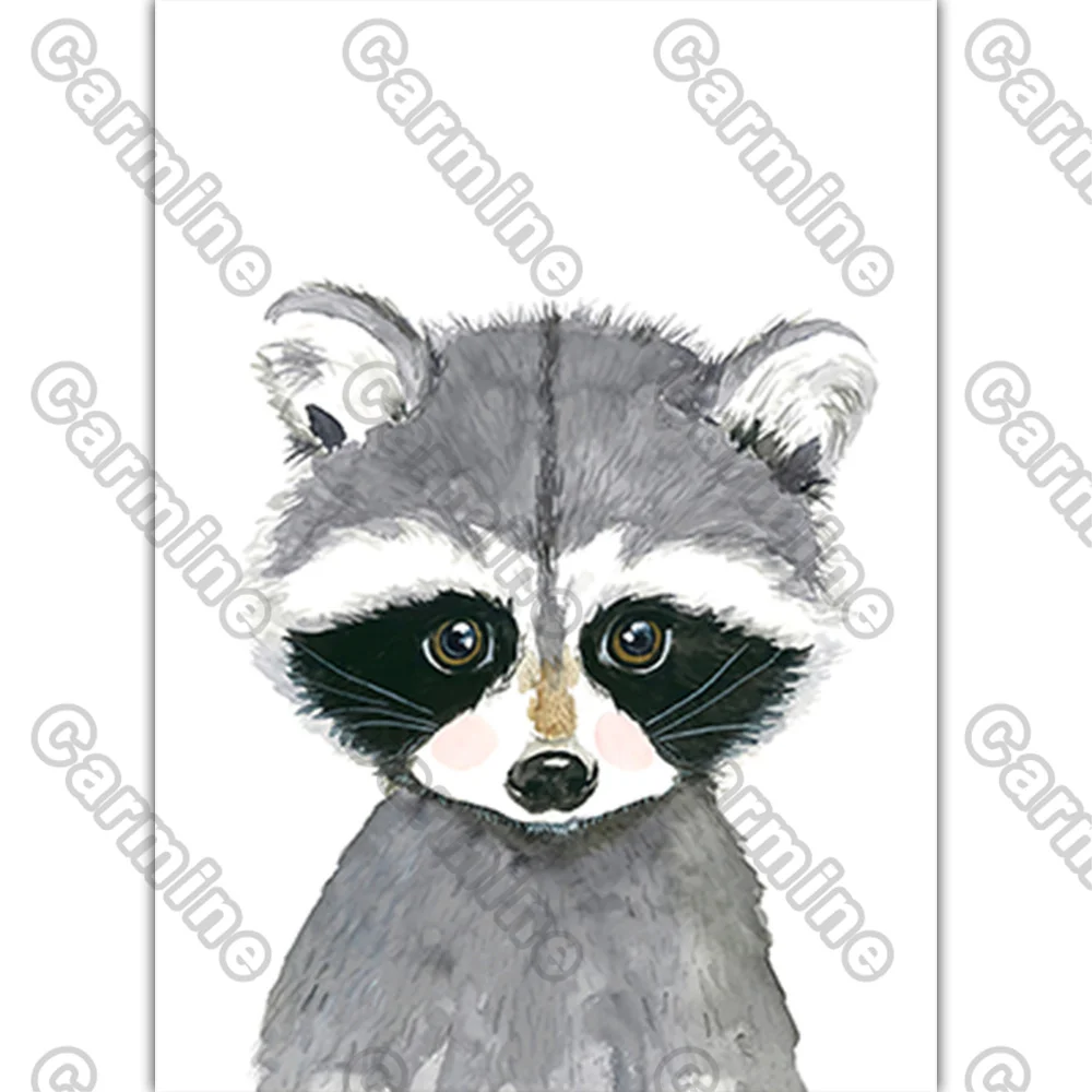 Постер животное енот обезьяна маленькая овечка настенное украшение для гостиной