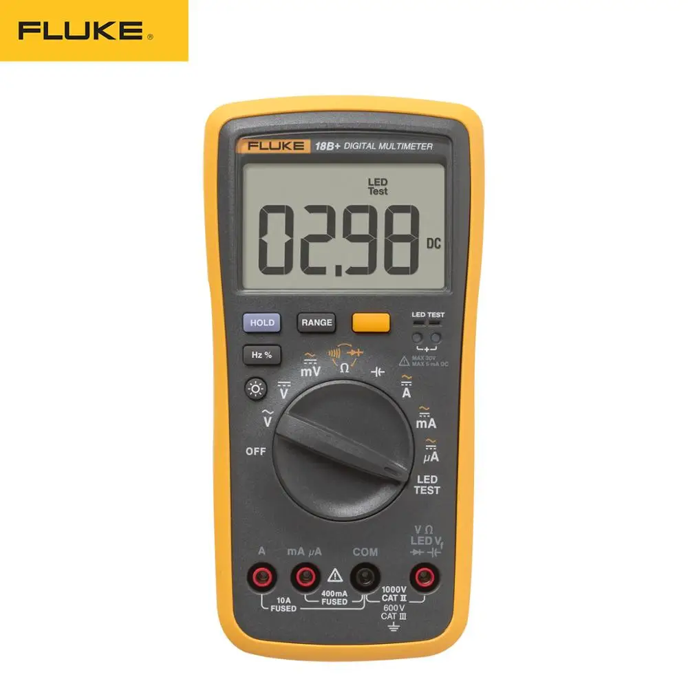 Fluke 18B + светодиодный тестер переменного/постоянного напряжения и тока цифровой