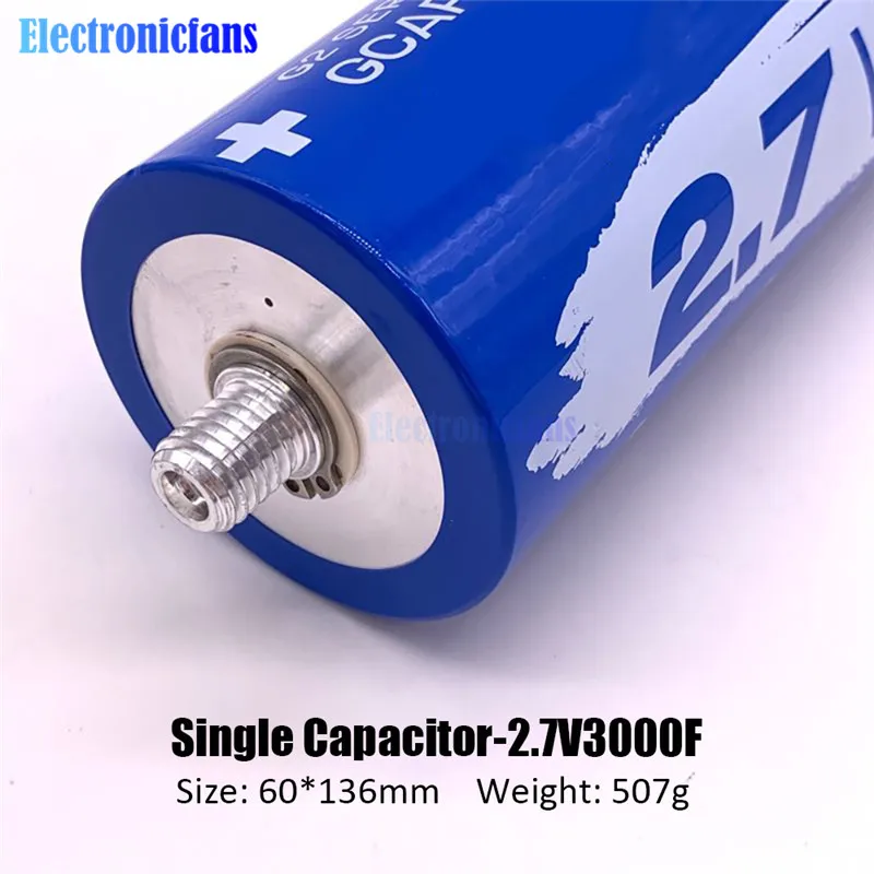 2 7 V 3000F супер фарад конденсатор длинные ноги для автомобиля авто Питание 2.7V3000F 136*60