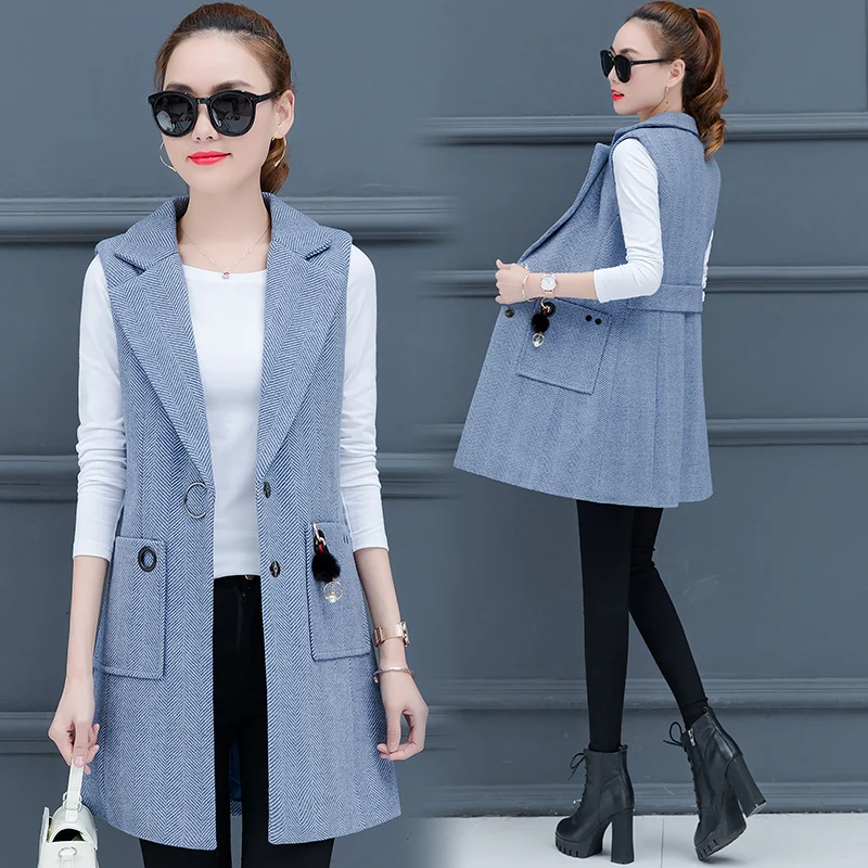 2020 от кутюр женский жилет высокого качества шерстяной пальто осень/зима женская