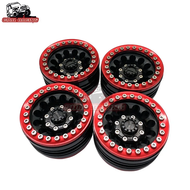 

RC Crawler 4Pcs/Set 1.9 Inch Metal Alloy BEADLOCK Wheel Rim for 1/10 Axial SCX10 TAMIYA CC01 D90 D110 RC Car Parts