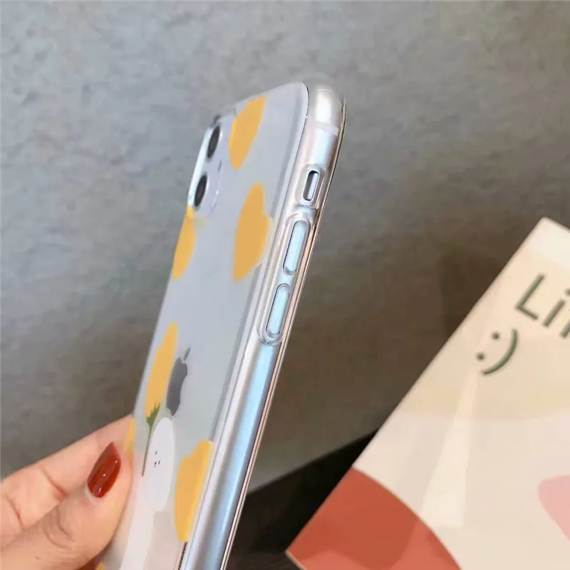 Чехол GYKZ для iPhone 7 XS MAX 11 Pro X XR 6s 8 Plus прозрачный мягкий чехол из ТПУ с рисунком милой