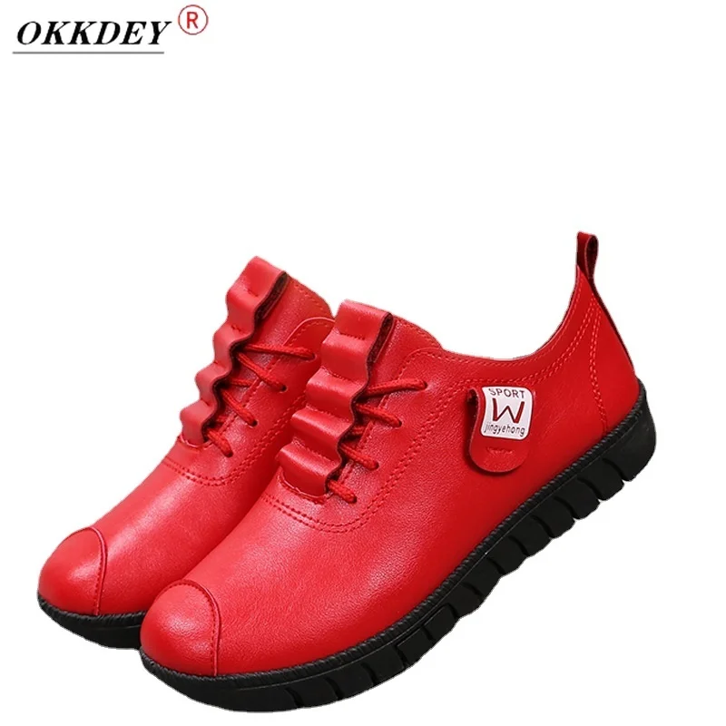 

Women's Vulcanized Shoes 2020 New Spring and Autumn Leather All-match British Style Flat Soft Leather Soft Shoes Women's Shoes
