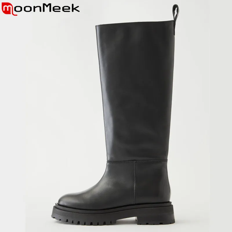 

Женские сапоги из коровьей кожи, на квадратном каблуке, размеры 34-43