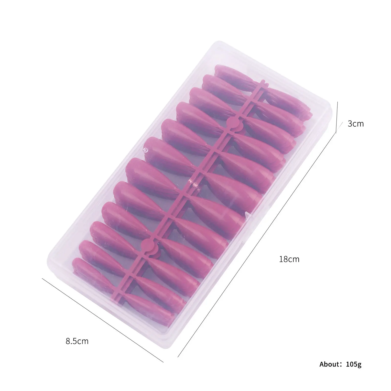 

240PCS/Box 12 Sizes Seamless Pure Color Glossy Thin Sharp Drop Acylic Finsied False Nail Tips Fake Fingernail Extension Manicure