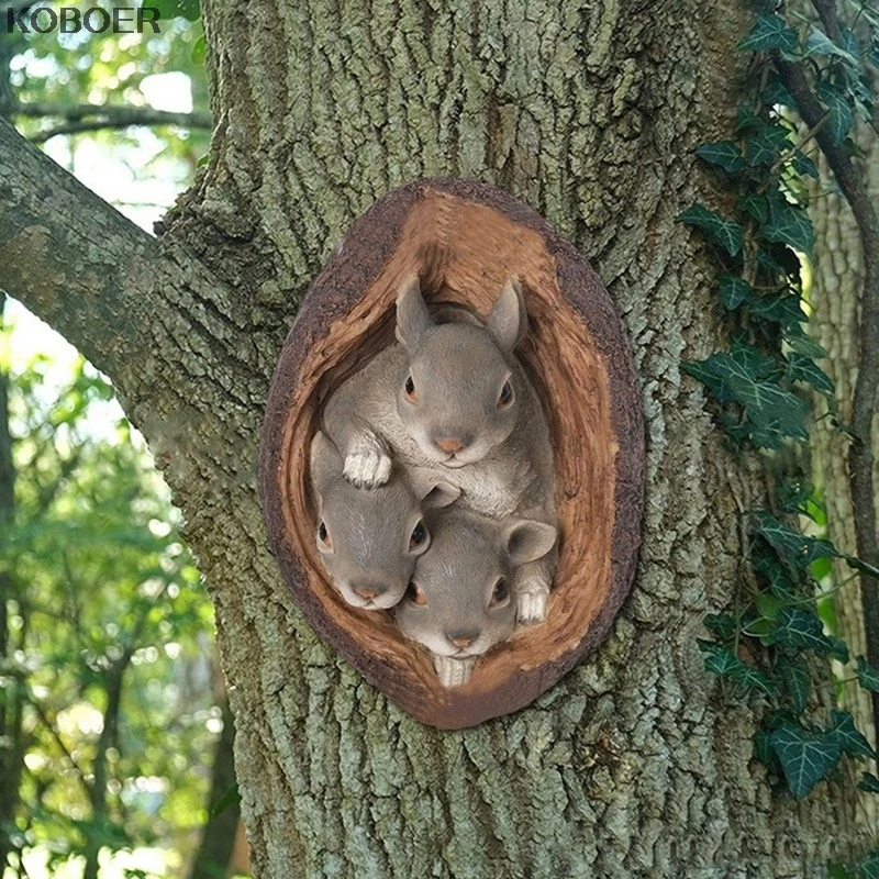 

Resin Squirrel Statue Figurine Ornaments for Garden Gift Outdoor Decoration Courtyard Accessories Cartoon Squirrel Statue