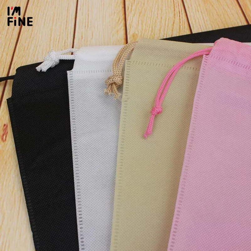 50Pcs/lot 40*50cm Large Non-woven Dust Cover Drawstring Packaging Bags Shoe or Clothing Organizer | Дом и сад