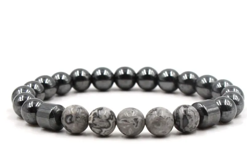 8 мм tgf23 Регулируемый Шарм природное изображение камень агат оникс гематит