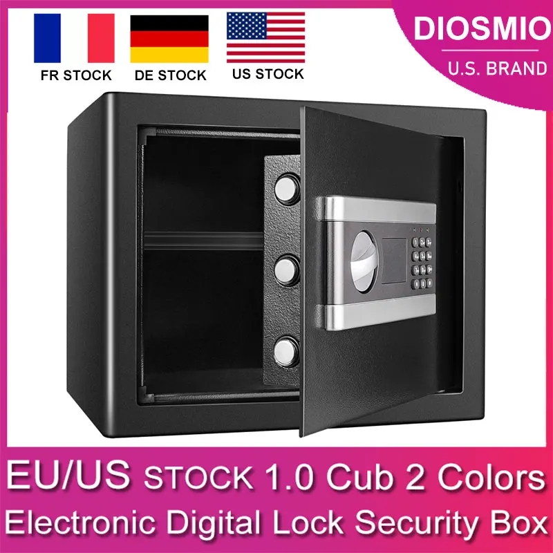 DIOSMIO-caja de seguridad de 28L, cerradura Digital electrónica con teclado LED, ignífuga, impermeable, 1,0 CUB, disponible en Europa y EE. UU.