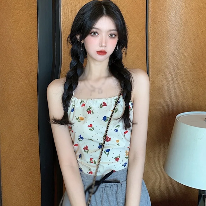 

Пикантные Для женщин с завязками на шее платье на бретельках Летний жилет; Маленькое платье с цветочным узором на завязках сексуальные топы...