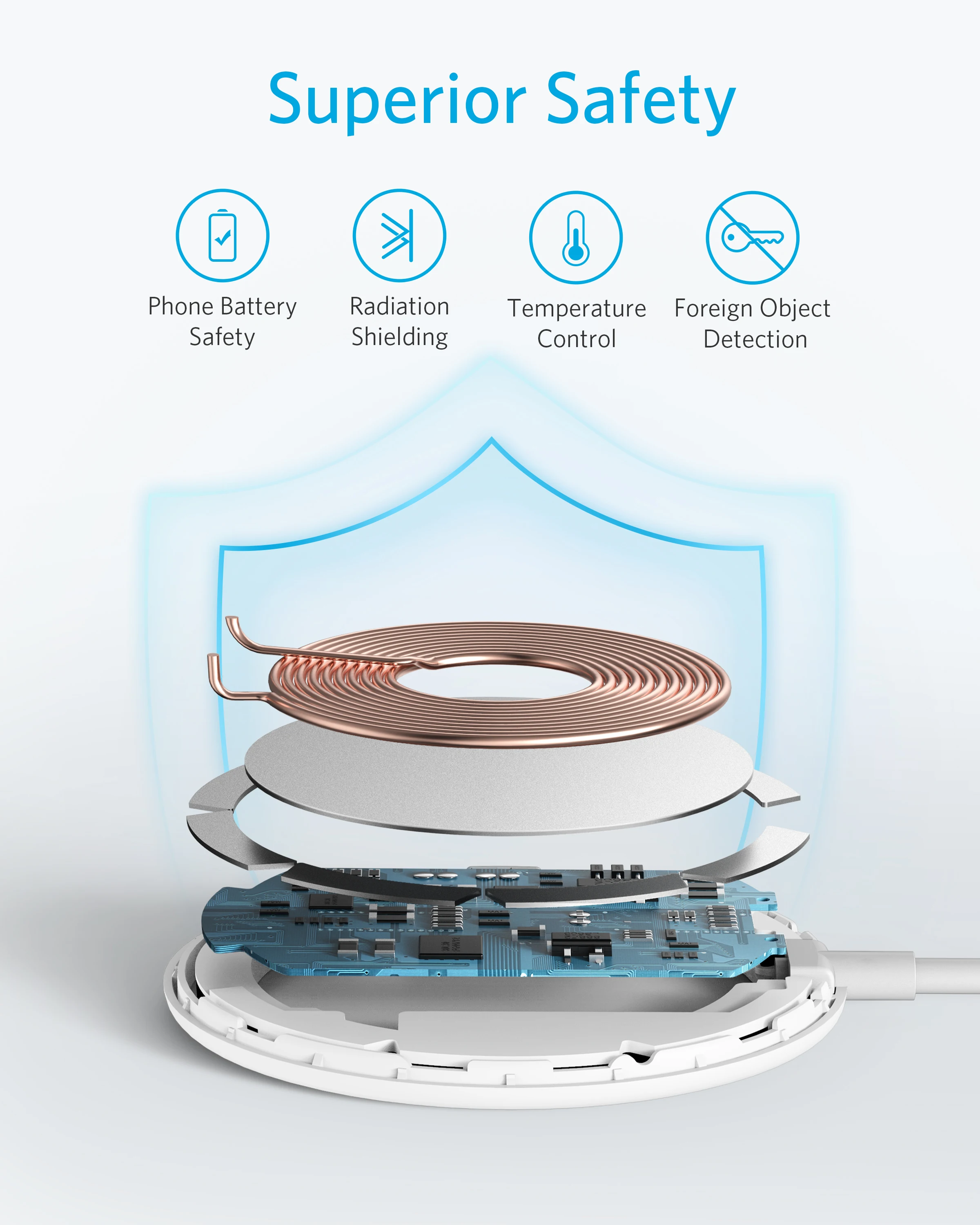 anker magnetic wireless charger with 5 ft built in usb c cable，powerwave magnetic pad lite only for iphone 12no ac adapter free global ship