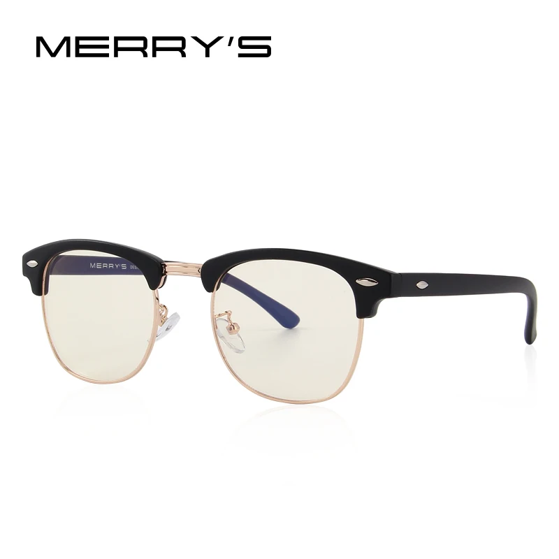 MERRYS анти-Синие лучи компьютерные очки для чтения UV400 радиационные устойчивые очки для компьютерных игр S2065 - Цвет оправы: C02 Matte black