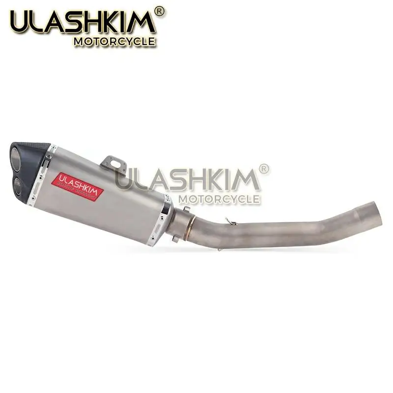 Мотоцикл глушитель Escape средняя ссылка труба полная система без шнуровки для Kawasaki