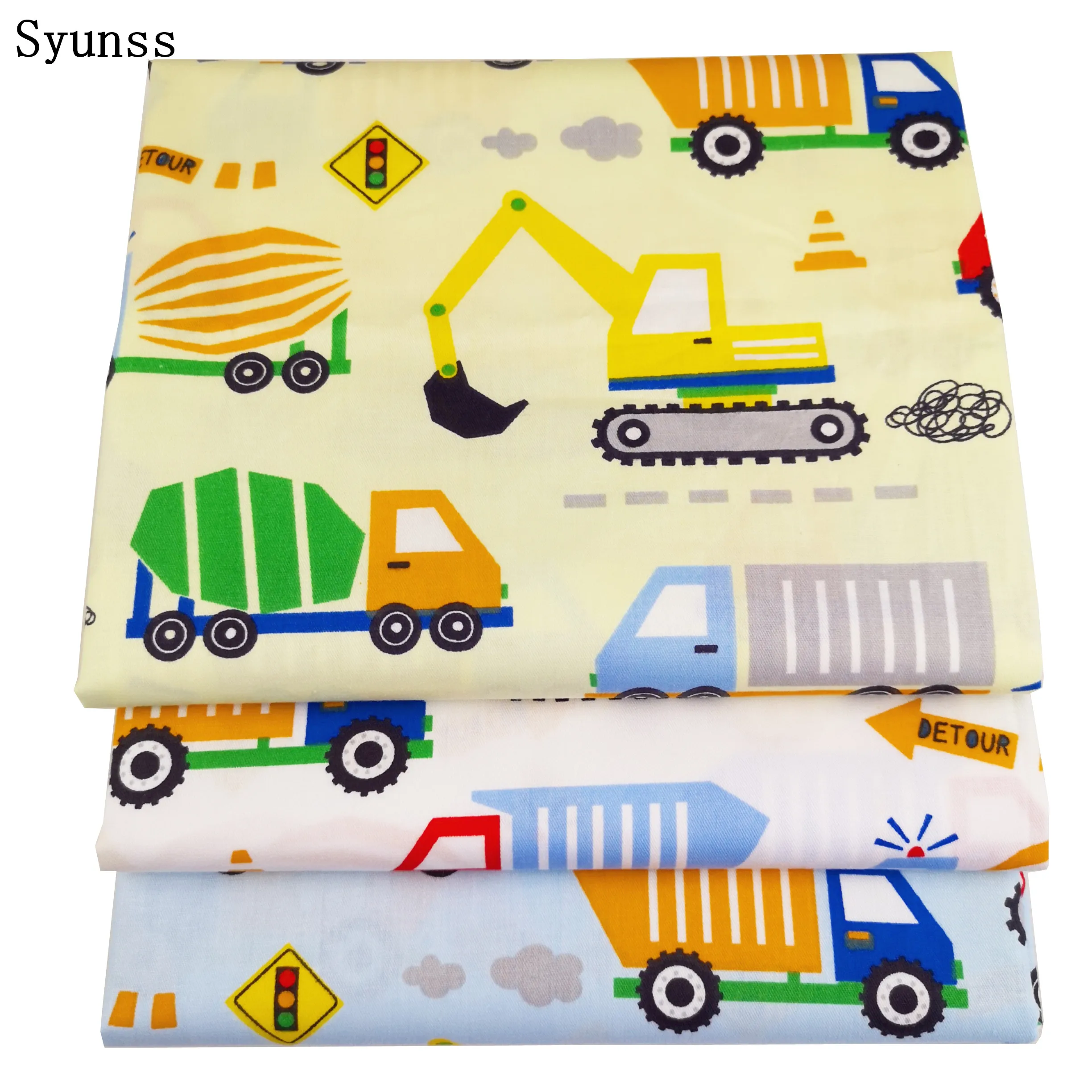 Syunss 3 вида цветов хлопчатобумажная ткань с рисунком для рукоделия лоскутного