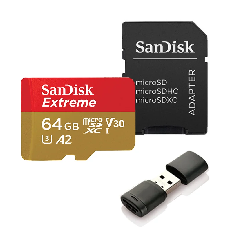 SanDisk Extreme/Ultra Micro SD 128GB 32GB 64GB 256GB 400GB Memory Card 32 64 128 GB Micro SD Card SD/TF Flash MicroSD U1/U3 4K - Емкость: SQXA2-064G-C286