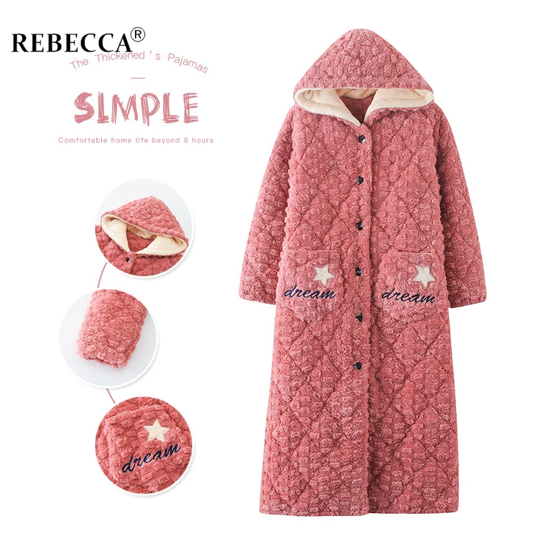 Женский халат в классическом стиле для зимы трехслойный - Цена: 6265.28