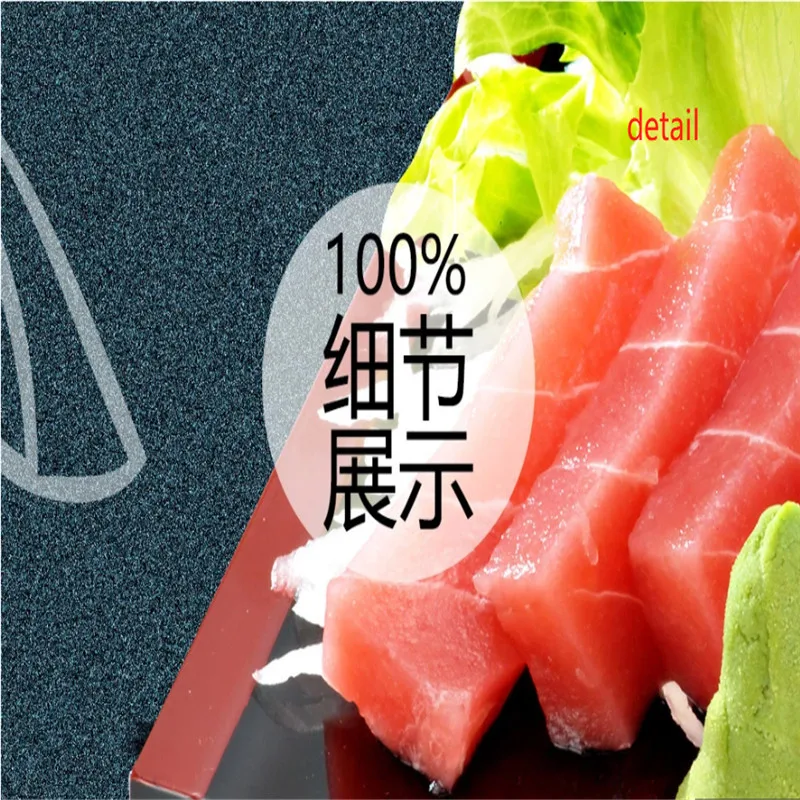 Аутентичная японская кухня суши сашими темно синий фон обои 3D Ресторан