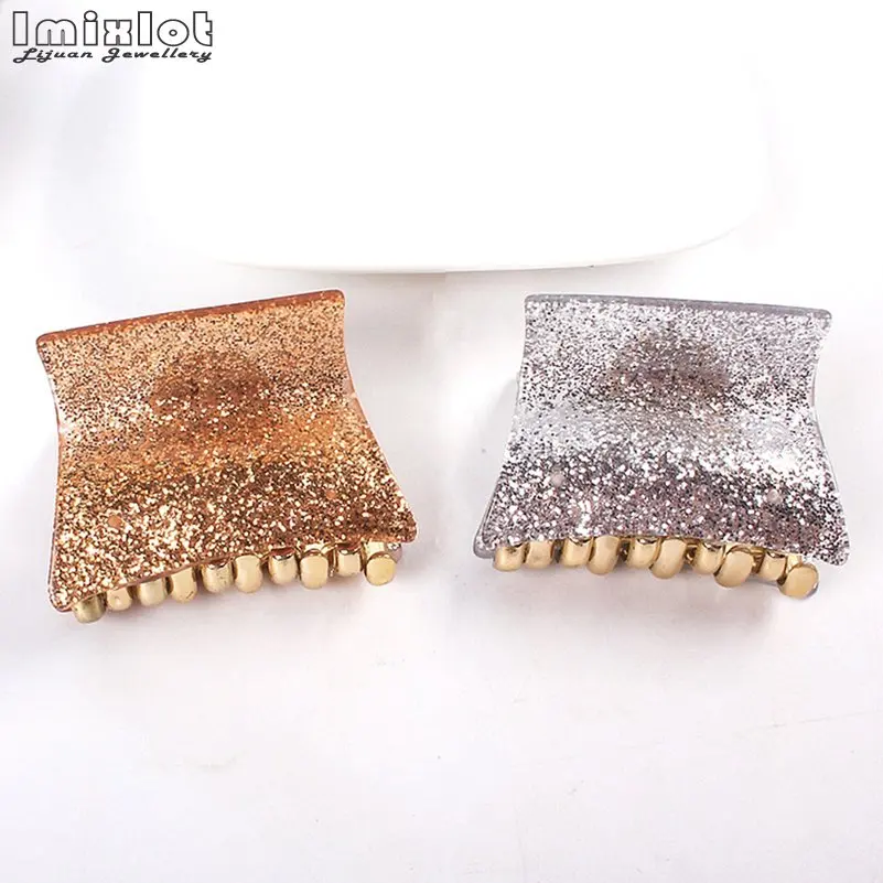 1 шт. модные блестящие акриловые заколки для волос заколка-краб девочек