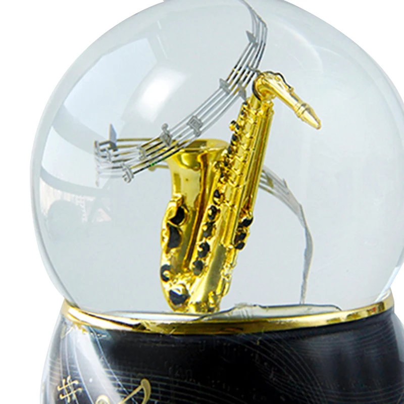 Music Theme Saxophone Crystal Ball Box Souvenir Birthday Party Personalized Gift | Дом и сад