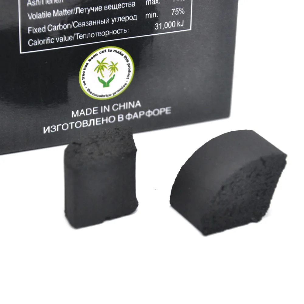 48 шт./кор. Cocoblade Кокосовая Скорлупа древесный уголь для кальяна держатель