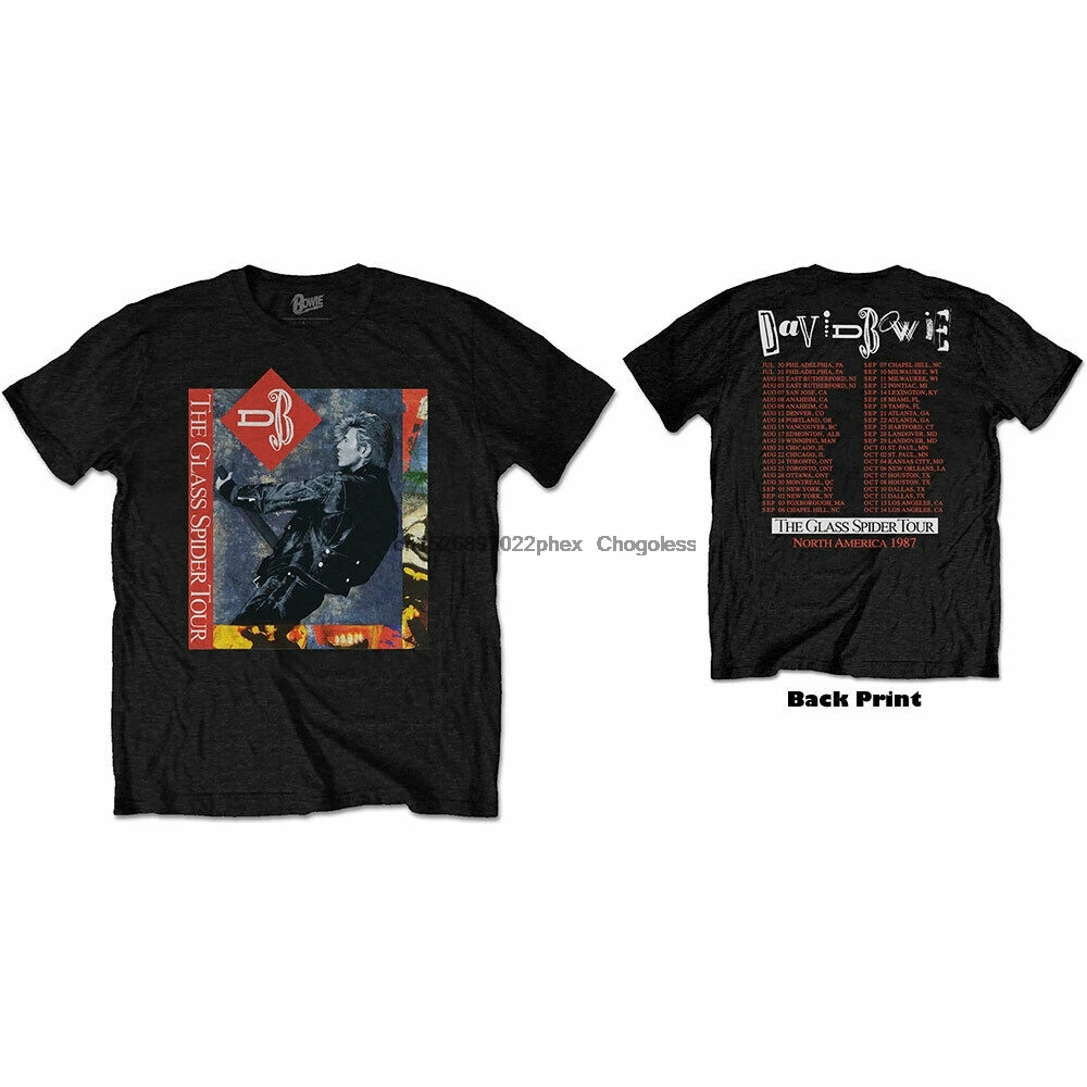 Футболка со стеклянным пауком David Bowie размер M L XL Новинка|Мужские футболки| |