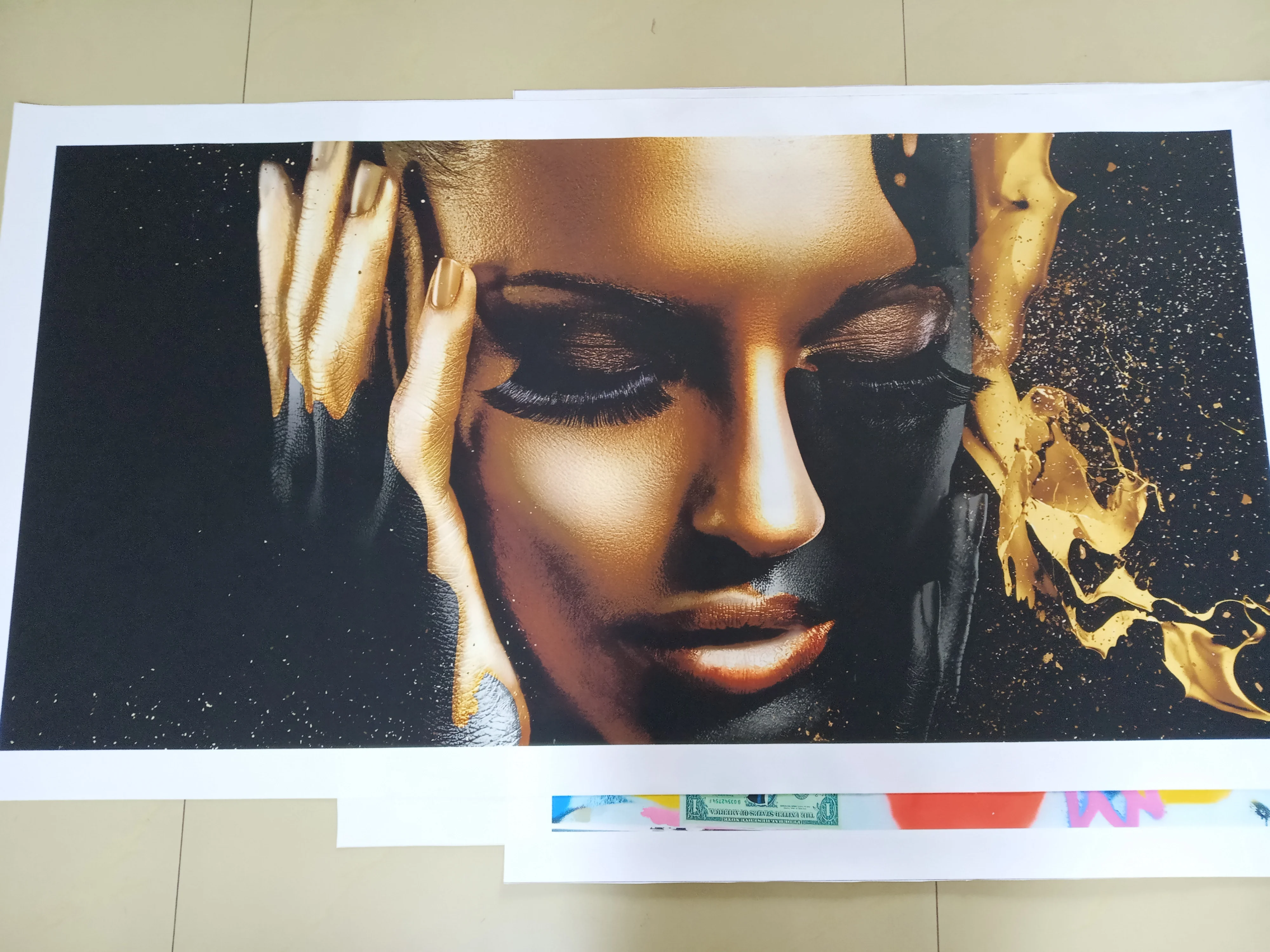 

Black Gold Nude African Art Woman Oil Painting on Canvas Cuadros Posters and Prints Scandinavian Wall Picture for Living Room