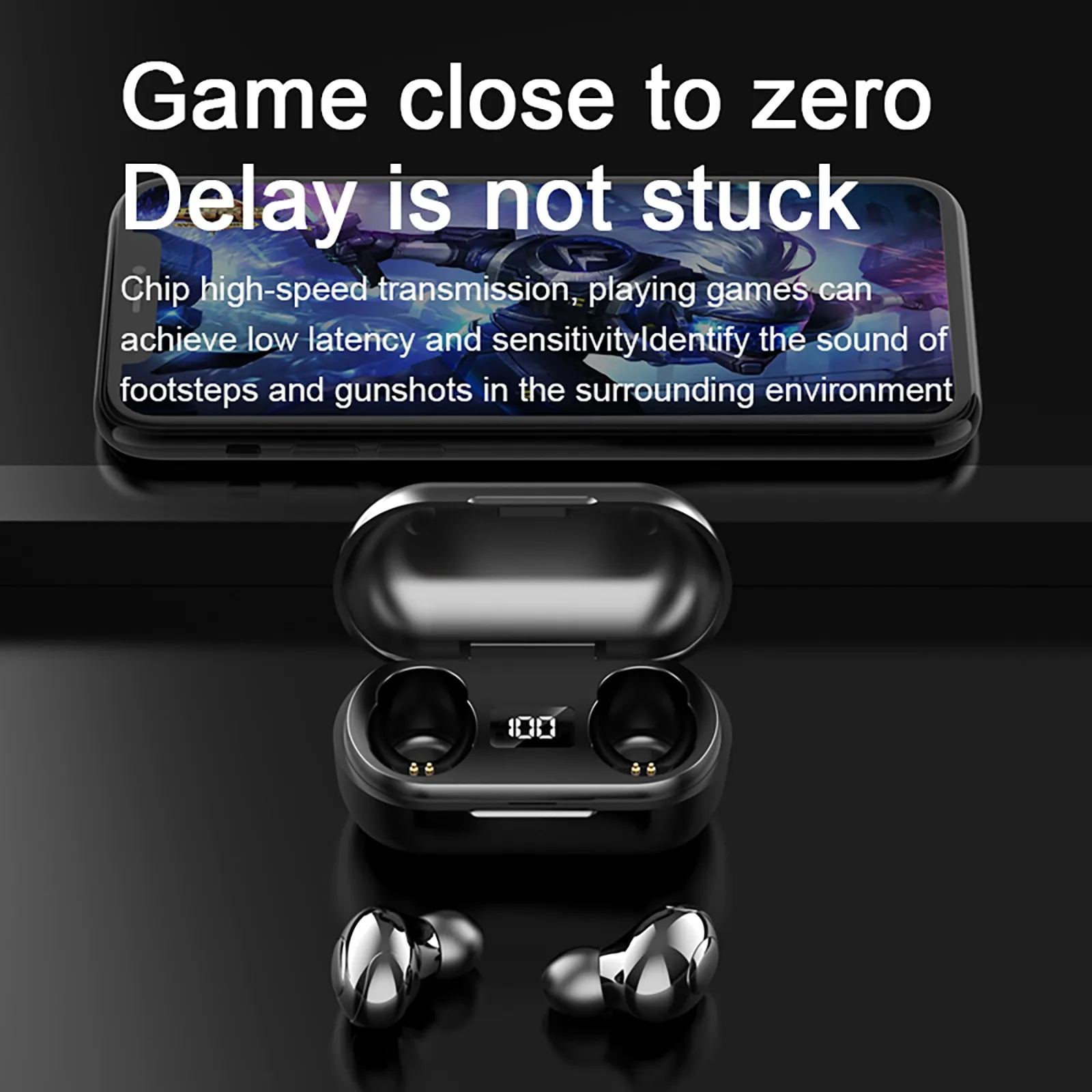 T8 Bluetooth Earphones Wireless Headphones With Mic HIFI Stereo Earbuds LED Waterproof Sports Headset For iPone Samsung Xiaomi |