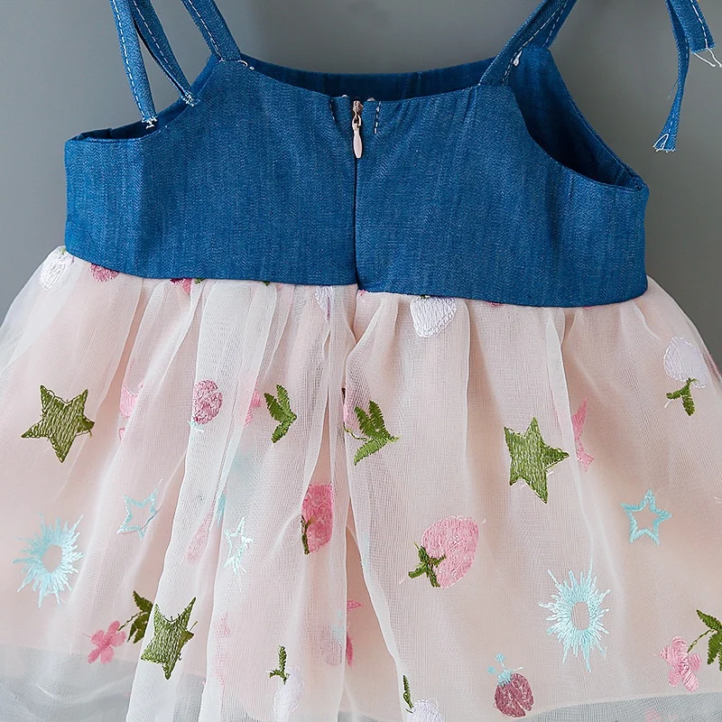 

Summer New Baby Dress + Hat Baby Girl Clothes Outfits Girl Princess Birthday Party Dress Bow Print Infant Toddler Newborn Dress