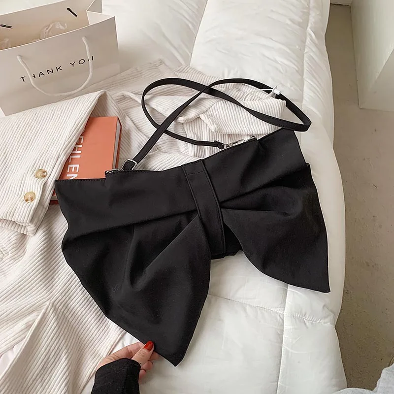 

Niche Design Women's Small Bag 2021 New Trendy Fashion Bow One Shoulder Handbag Spring and Summer All-match Underarm Bag