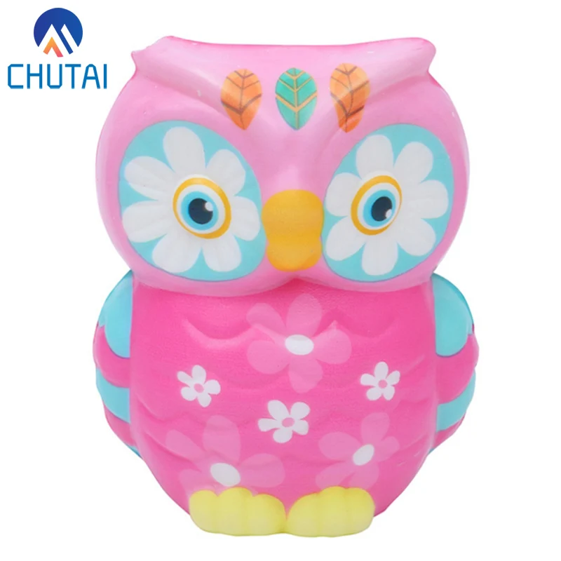 New Cute Colorful Owl Squishy Simulation Animal Slow Rising Squeeze Toy Scented Stress Relief Toys for Kid Party Xmas Gift