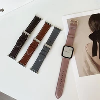 leather strap for apple watch band 44mm 40mm 42mm 38mm accessorie wristband correa bracelet iwatch series 3 4 5 6 se 7 45mm 41mm