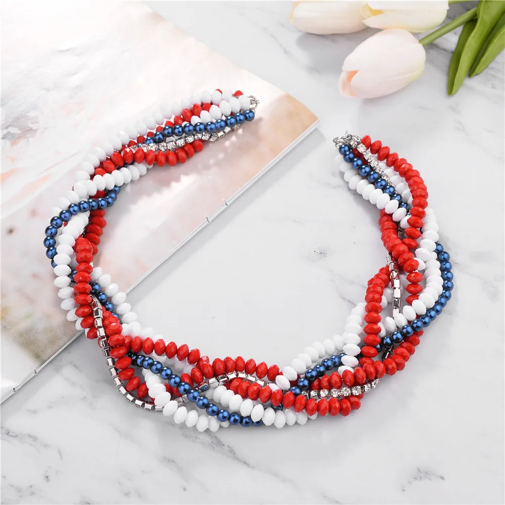 Готическое Массивное колье массивное ожерелье женское плетение Пластиковые