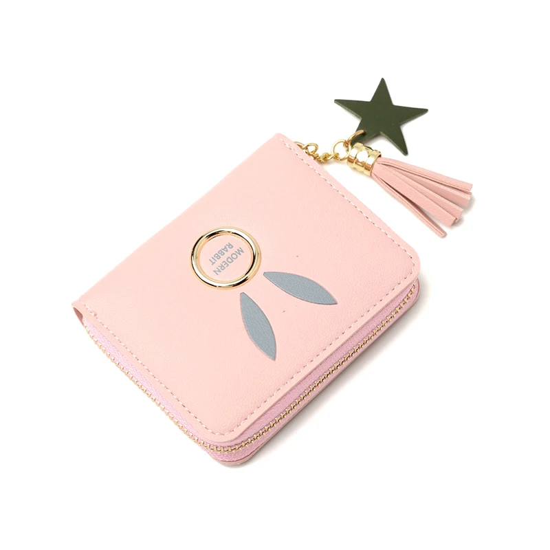 Женский короткий кошелек FONMOR маленький мини-кошелек из искусственной кожи с