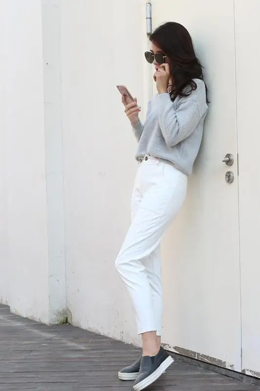 

Women Clothes Leather Pants Female Harem Pants Feet Radish Pants Female Loose Wild Wear Nine Point Pants Casual Pants Women