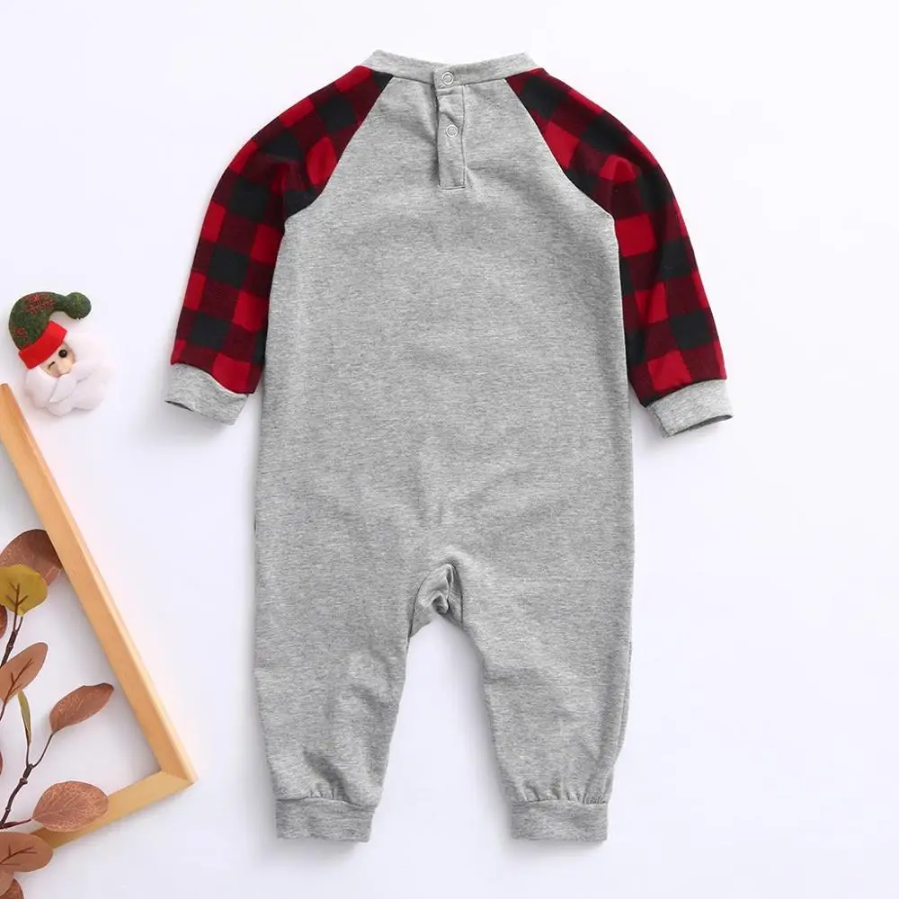 Рождественская Пижама Одинаковая одежда Костюм для родителей и ребенка Домашняя