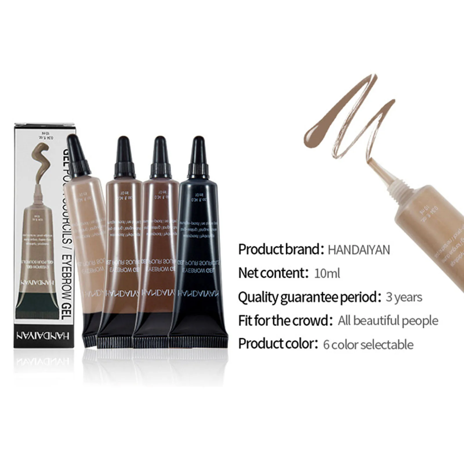 

10ML Waterproof Liquid Eyebrow Cream Eye Cosmetic Gel No Blooming Setting Makeup Brow Lasting Styling Eyebrow Cream