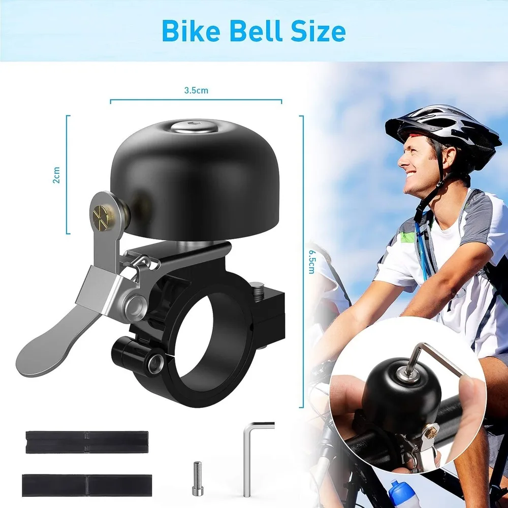 Велосипедный звонок в стиле ретро громкий четкий звук мини классический