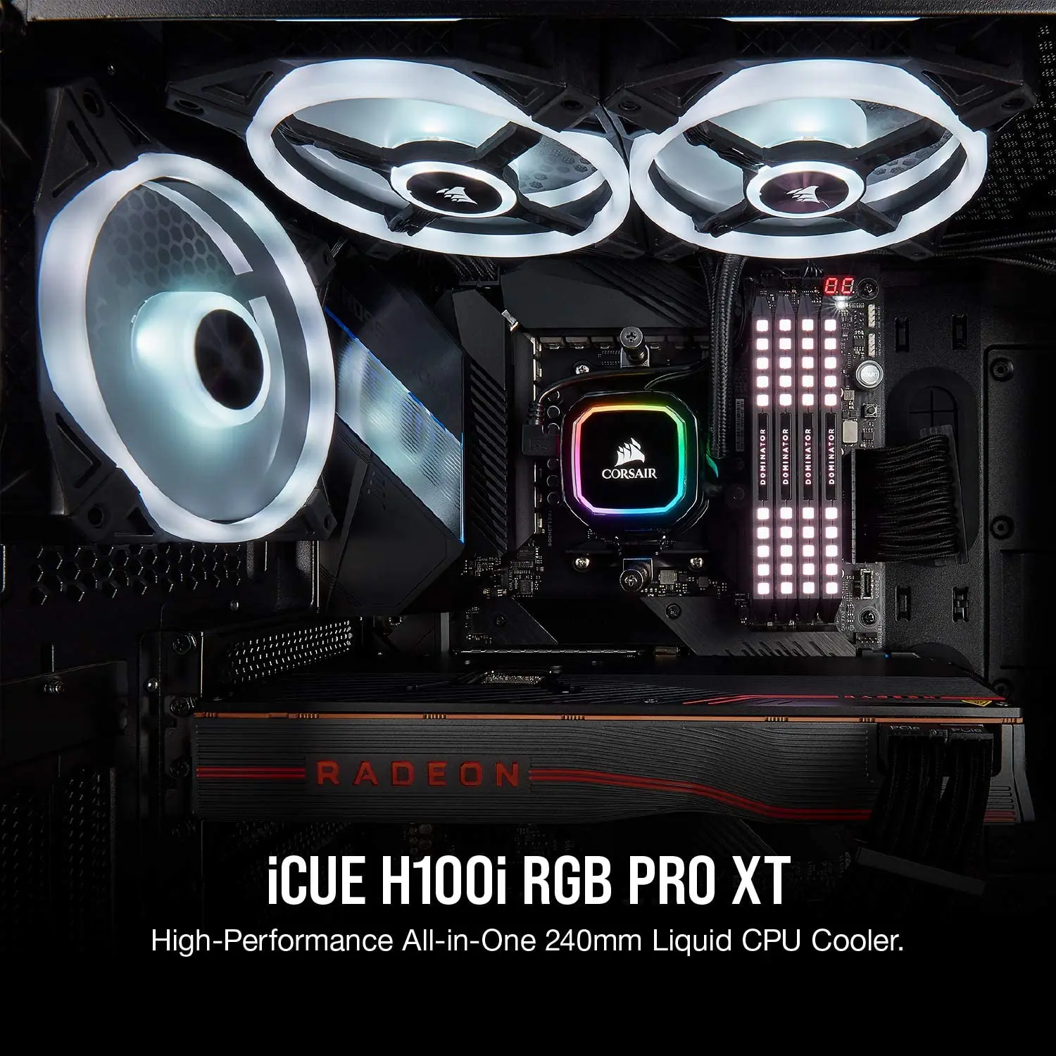 Corsair iCUE H100i RGB Pro XT 240 мм радиатор двойной 120 PWM вентиляторы программное управление