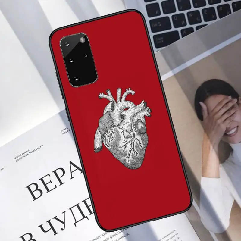 

Human Organs Heart Meridian Phone Case For Samsung galaxy S 7 8 9 10 20 edge A 6 10 20 30 50 51 70 note 10 plus