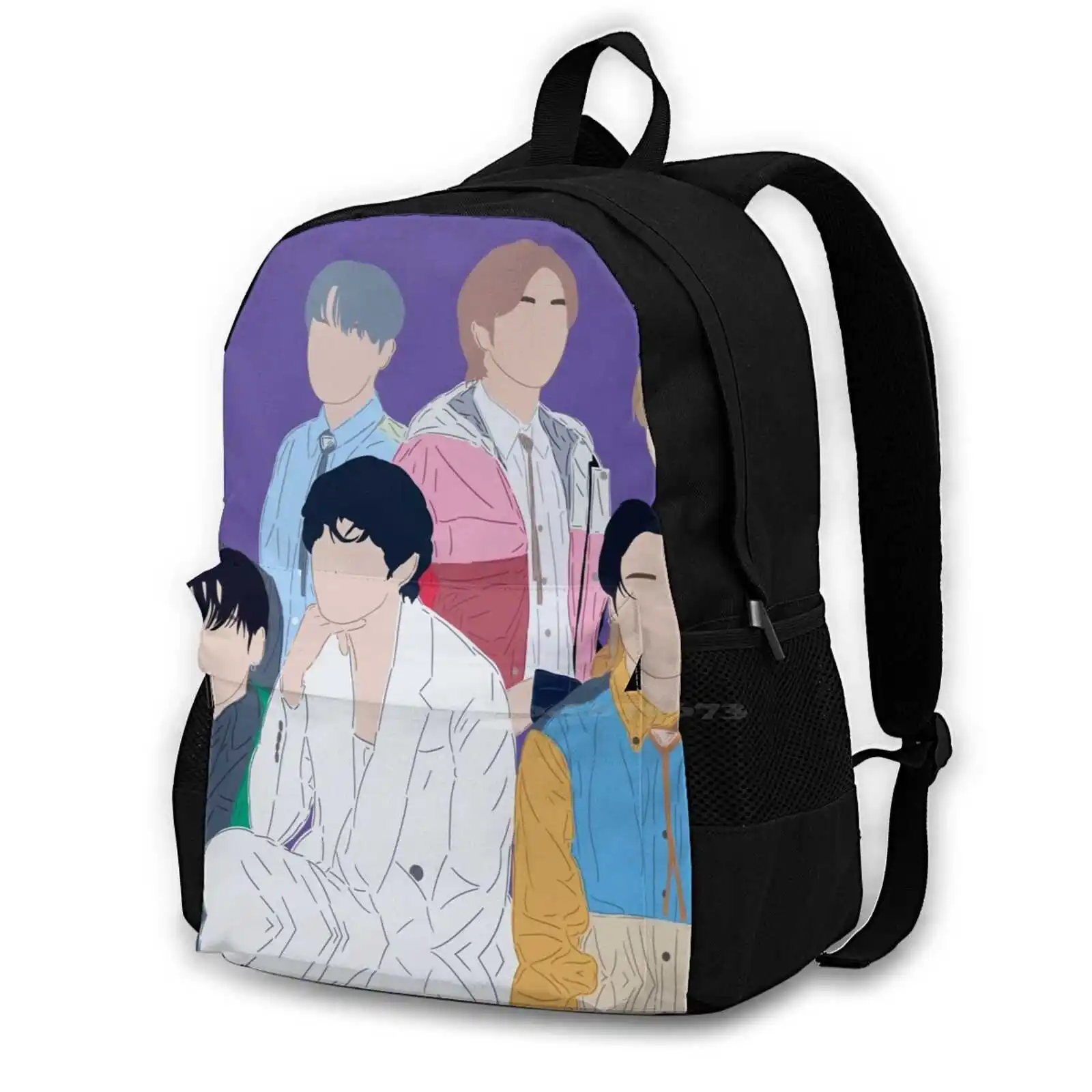 

Large Capacity Fashion Backpack Laptop Travel Bags Bangtang Kpop Big Hit Rm Jhope Suga Jin Jimin Jungkook Taehyung V Army I