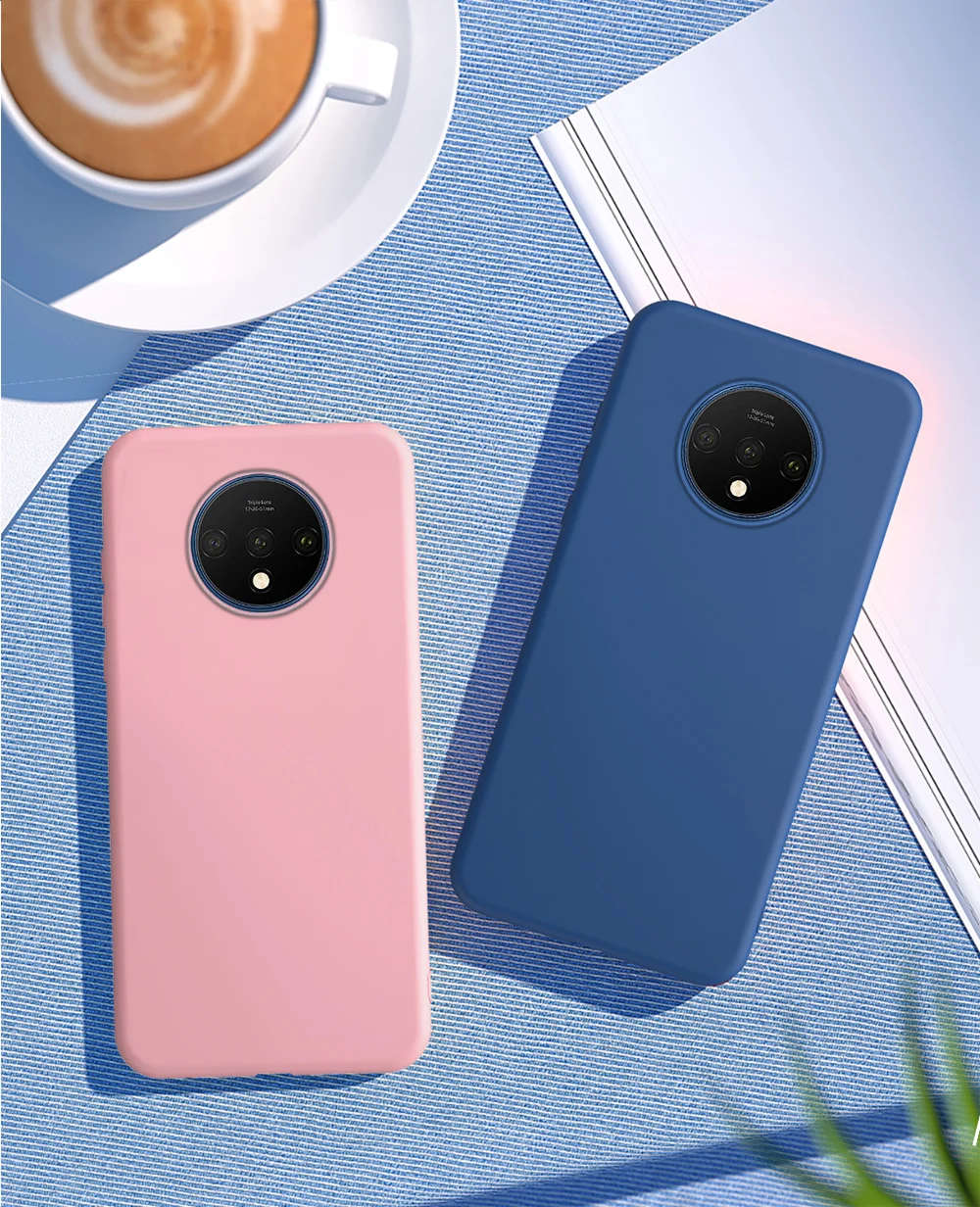 Для Oneplus 7T чехол из жидкого силикона мягкая задняя крышка для OnePlus 7T 7 Pro Чехол полная защита для Oneplus 7 задняя крышка