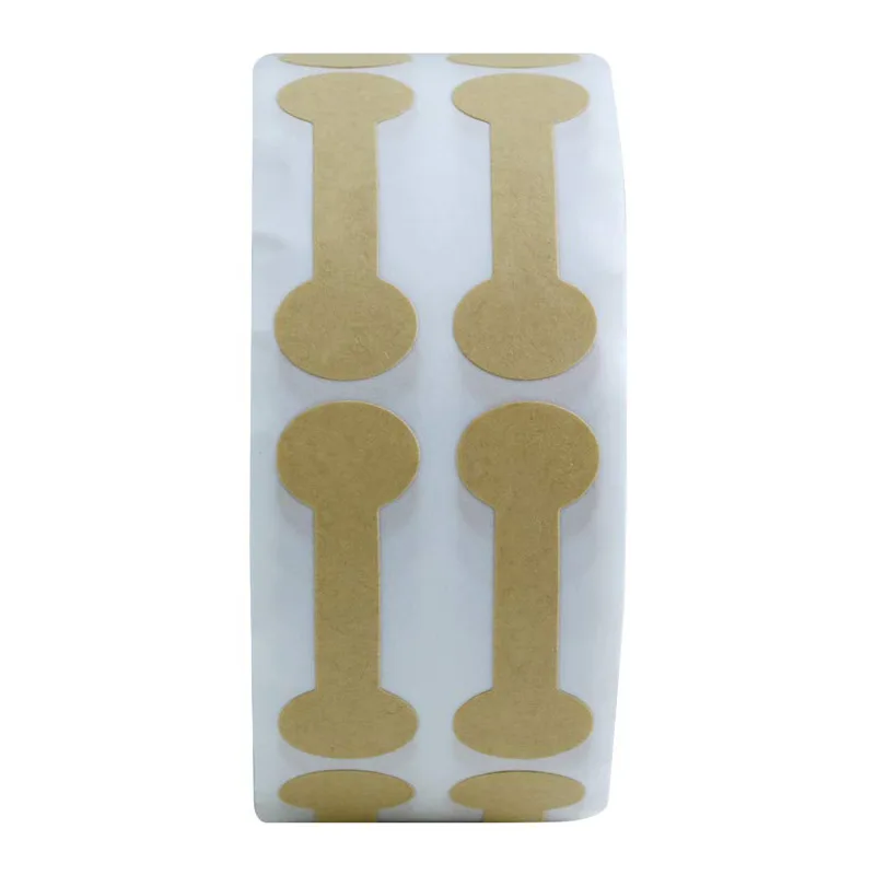 500 шт/рулон пустая натуральная крафт бумага наклейки на ювелирные изделия для