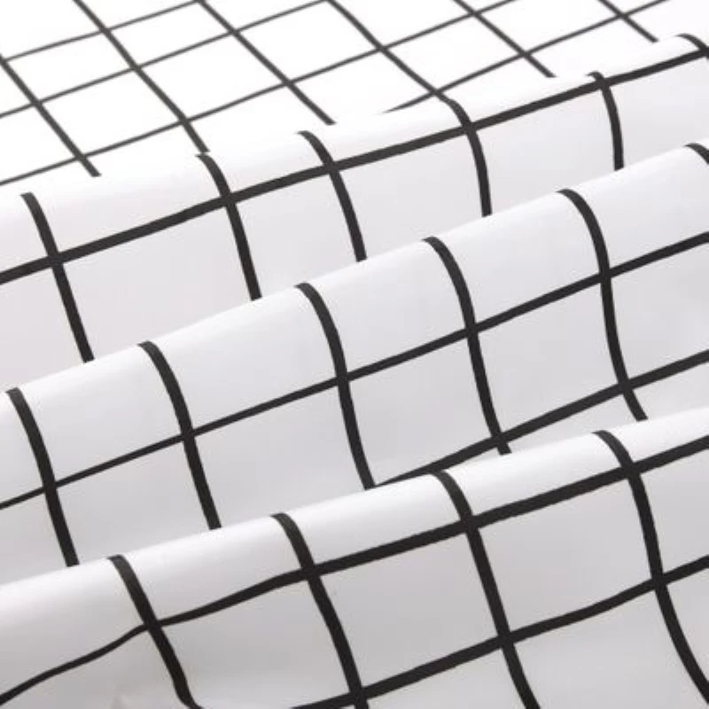 2021 Новинка для дома ванной душа Шторы Черный и белый решетки Водонепроницаемый