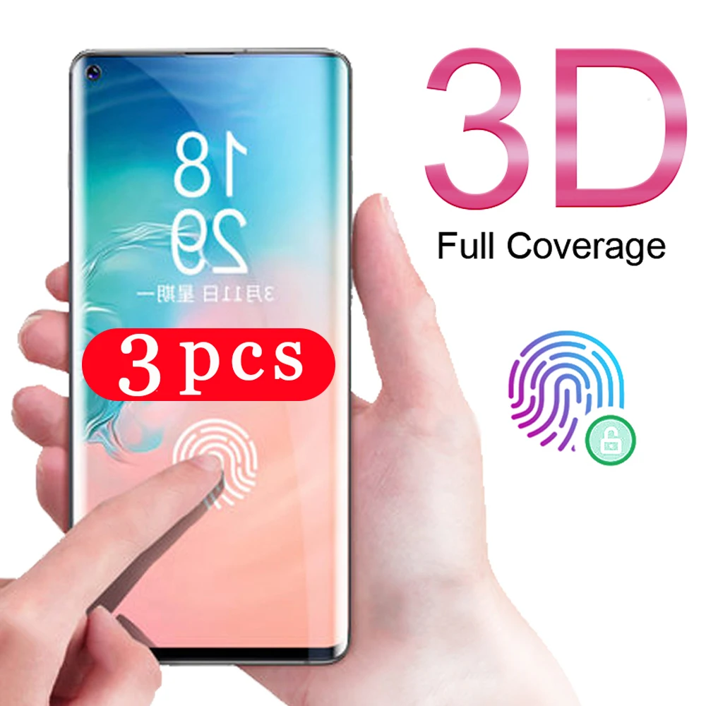 

Закаленное стекло для samsung Galaxy S21 FE S20 Ultra S10 lite S10e S9 S8 plus S7 edge, Защитная пленка для экрана телефона, 3 шт.